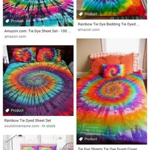 Tie dye sheet sets